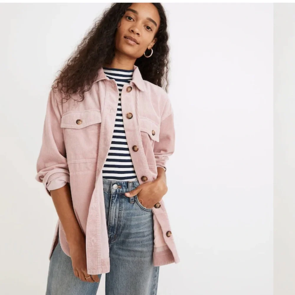 Madewell Blush Corduroy Jacket Corduroy Yorkway Shirt-Jacket size XS fall wear - Picture 1 of 12